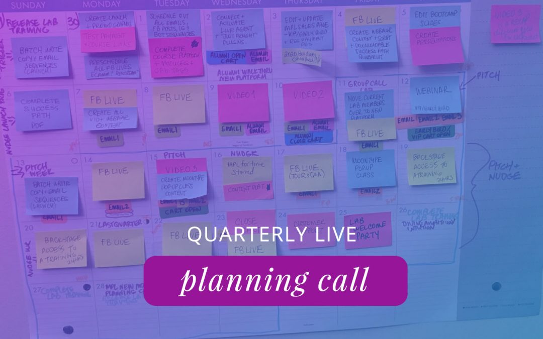 Quarterly + New Moon Monthly Live Planning Session